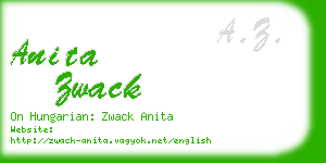 anita zwack business card